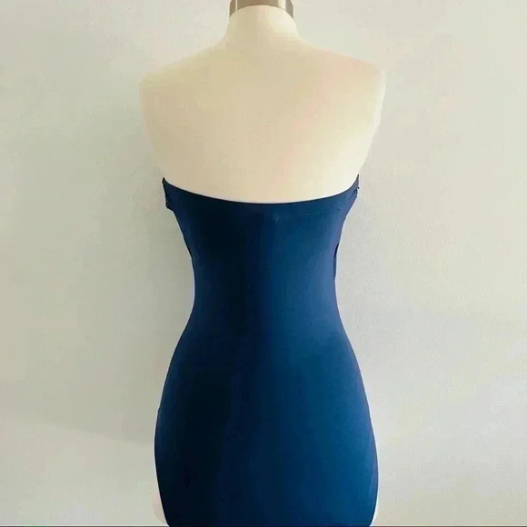 New Badgley Mischka One Piece Swimsuit Beaded Sz 8 - Picture 4 of 10